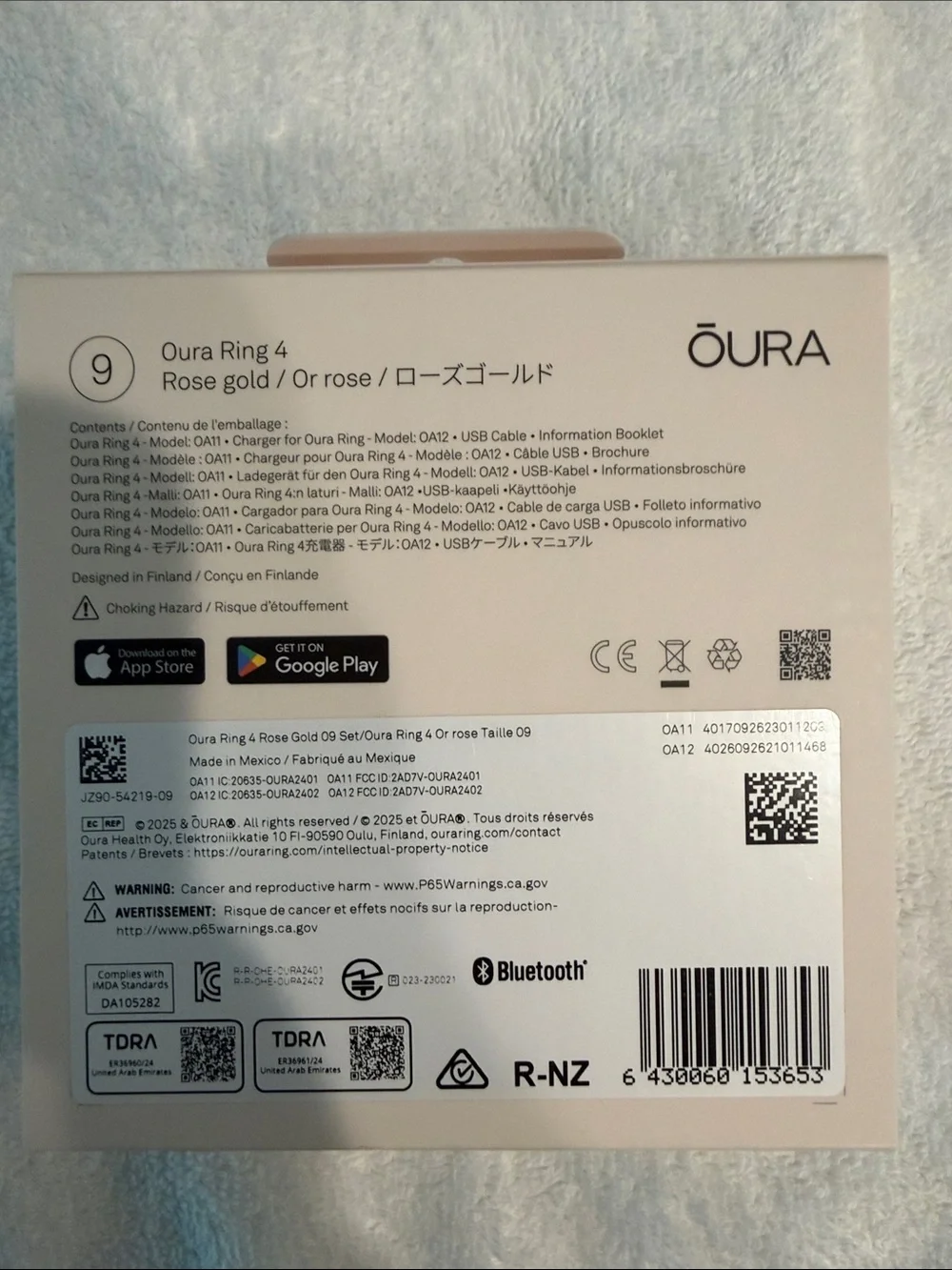 Oura Ring 4 Smart Sleep & Health Ring - Rose Gold (Size 9) BRAND NEW in box!